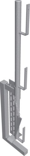 Guard rail clamp with adjustment by wedge