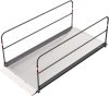 Aluminium trench bridge with base plate of steel