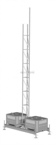 Set up device for lattice tower