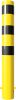 Steel tube bollards Ø 152 x 3,2 mm stationary, for casting in concrete yellow / black