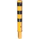 Steel tube bollard Ø 152 x 3,2 mm removable, with triangular locking mechanism yellow / black