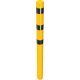 Steel tube bollards Ø 152 x 3,2 mm stationary, for casting in concrete yellow / black