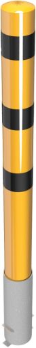 Steel tube bollard Ø 152 x 3.2 mm removable, without locking mechanism yellow / black