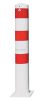 Steel tube bollards Ø 152 x 3.2 mm to be fixed by plugs hot-dip galvanized / coated white