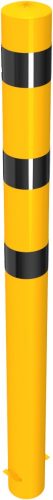 Steel tube bollards Ø 152 x 3,2 mm to be fixed by plugs yellow / black