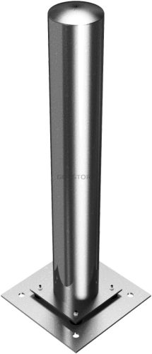 Elastic steel tube bollard Ø 152 x 3.2 mm to be fixed by plugs yellow / black