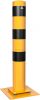 Elastic steel tube bollard Ø 152 x 3.2 mm to be fixed by plugs yellow / black