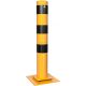 Elastic steel tube bollard Ø 152 x 3.2 mm to be fixed by plugs yellow / black