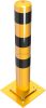 Elastic steel tube bollard Ø 152 x 3.2 mm to be fixed by plugs yellow / black