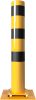 Elastic steel tube bollard Ø 152 x 3.2 mm to be fixed by plugs yellow / black