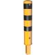 Steel tube bollard Ø 193 x 3,6 mm removable, with triangular locking mechanism yellow / black