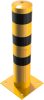 Steel tube bollards Ø 193 x 3,6 mm to be fixed by plugs yellow / black