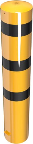 Steel tube bollard Ø 273 x 5 mm stationary, for casting in concrete yellow / black