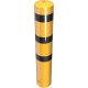 Steel tube bollard Ø 273 x 5 mm stationary, for casting in concrete yellow / black