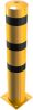 Steel tube bollard Ø 273 x 5 mm to be fixed by plugs yellow / black