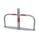 Car-park barrier foldable, with Euro profile lock cylinder hot-dip galv. / red refl. stripes