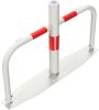 Car-park barrier foldable, with Euro profile lock cylinder hot-dip galv. / red refl. stripes