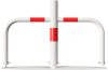 Car-park barrier foldable, with Euro profile lock cylinder hot-dip galv. / red refl. stripes