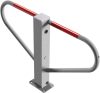 Car-park barrier foldable with triangular lock self-engaging lock