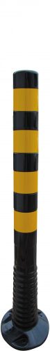 Flexipost black yellow refl. stripes Ø 80 mm