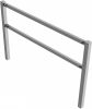 Stationary access barriers for bolting on site with top and quarter-bent bar