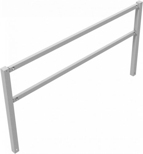 Stationary access barriers for bolting on site with top and quarter-bent bar