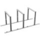 Bicycle rack - row arrangement lean-on hoop made of steel tube 60 x 60 mm