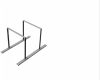 Bicycle rack - row arrangement lean-on hoop made of steel tube 50 x 12 mm