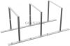 Bicycle rack - row arrangement lean-on hoop made of steel tube 50 x 12 mm