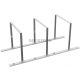 Bicycle rack - row arrangement lean-on hoop made of steel tube 50 x 12 mm