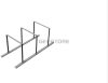 Bicycle rack - row arrangement lean-on hoop made of steel tube 50 x 12 mm