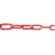 Plastic barrier chains and chain links