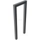 Lean-on hoop made of steel tube Square tube 60 x 60 mm