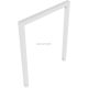 Lean-on hoop made of steel tube Square tube 60 x 60 mm