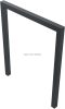 Lean-on hoop made of steel tube Square tube 60 x 60 mm