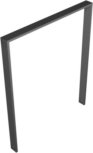 Lean-on hoop made of steel tube Square tube, 80 x 20 mm