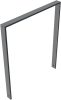 Lean-on hoop made of steel tube Square tube, 80 x 20 mm