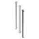 Barrier posts Steel tube Ø 60 x 2.5 mm stationary for casting in concrete