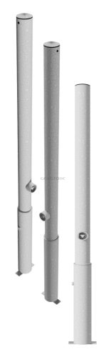 Barrier posts Steel tube Ø 60 x 2,5 mm removable with triangular locking mechanism