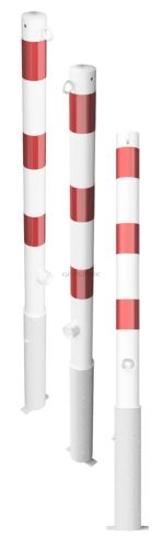 Barrier posts Steel tube Ø 60 x 2,5 mm removable with triangular locking mechanism