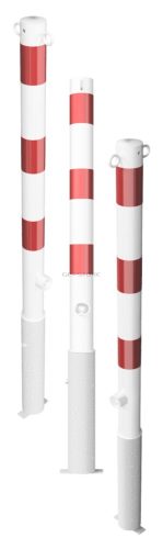 Barrier posts Steel tube Ø 60 x 2,5 mm removable with triangular locking mechanism