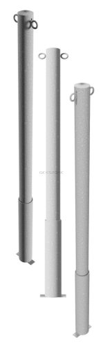 Barrier posts Steel tube Ø 60 x 2,5 mm removable without locking mechanism