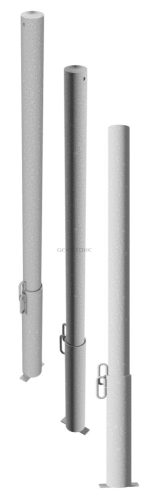 Barrier posts Steel tube Ø 60 x 2,5 mm removable for padlock