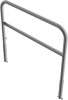 Access barriers removable and revolving with triangular locking mechanism with quarter-bend bar