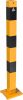 Barrier posts steel tube Ø 70 x 70 mm detachable, removable yellow / black