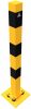 Barrier post steel tube Ø 70 x 70 mm sides tiltable yellow / black