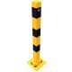 Barrier post steel tube Ø 70 x 70 mm sides tiltable yellow / black