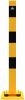 Barrier post steel tube Ø 70 x 70 mm sides tiltable yellow / black