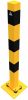 Barrier post steel tube Ø 70 x 70 mm sides tiltable yellow / black