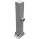 Barrier posts Steel tube 70 x 70 mm foldable, with triangular locking mechanism 500 mm above ground